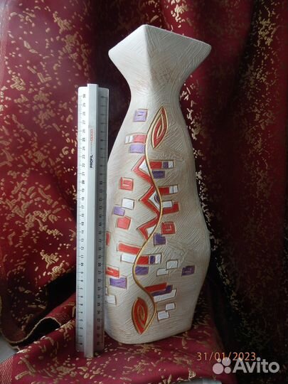 Авторская напольная керамическая ваза 40см мадра