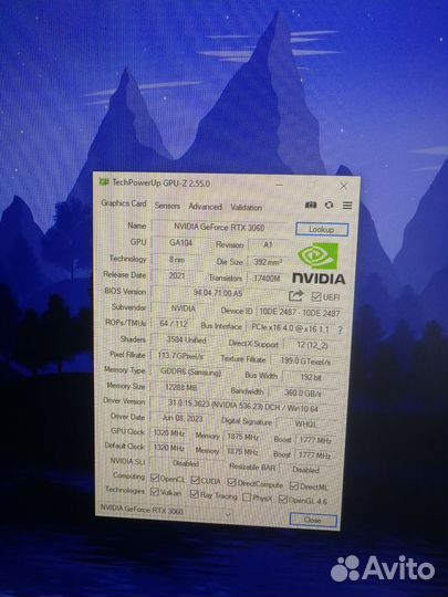 Видеокарта nvidia geforce rtx 3060 12gb dual palit