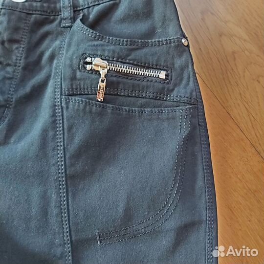 Шорты джинсовые чёрные длинные новые р.44-46