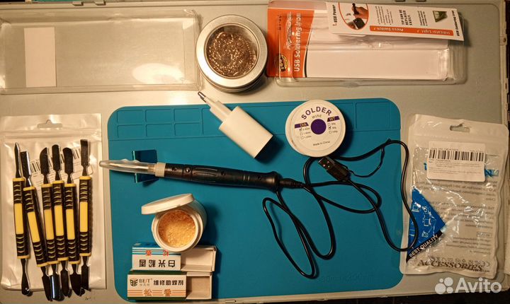 Паяльник USB5В(8Вт) +аксессуары. Обмен на проц