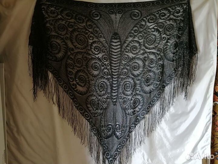 Шаль ажурная бабочка франция