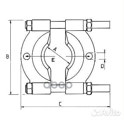 Съемник сепаратор 105-150мм atb-1040 Licota