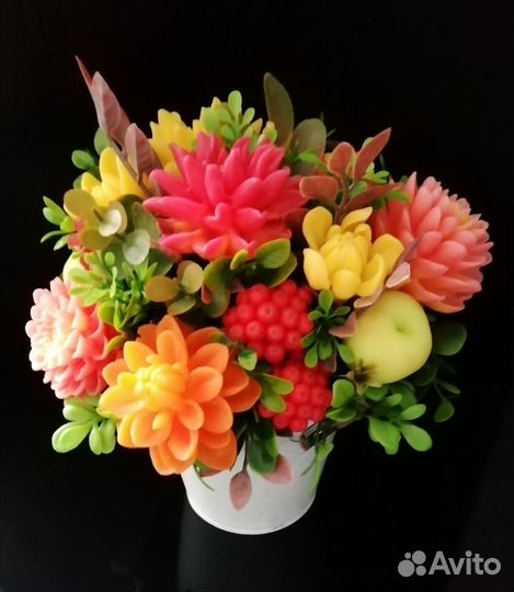 Букет цветов из мыла ручной работы