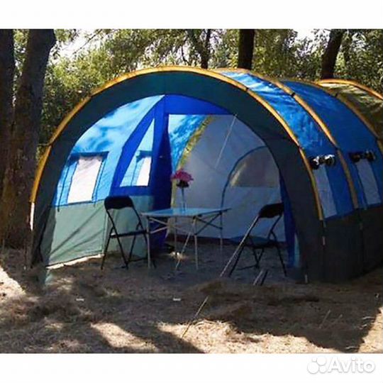 Палатка ангарная 3 отсека 5 мест быстросборная