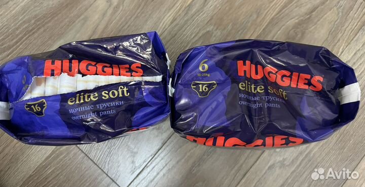 Huggies elite soft 6 трусики ночные