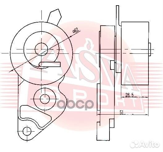 Натяжитель ремня грм перед fdbt002 asva