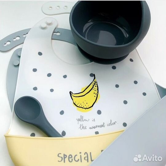 Силиконовая детская посуда