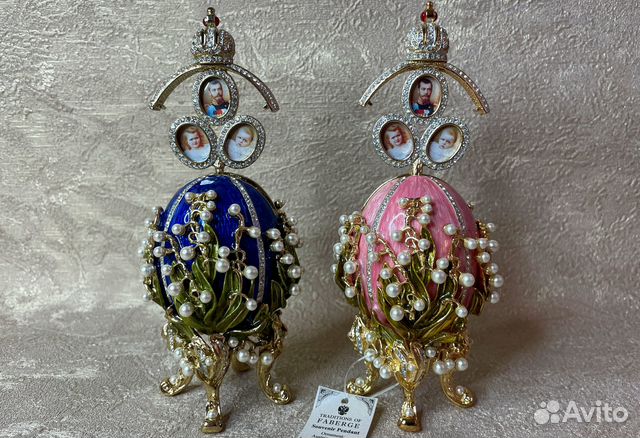 Яйцо Императорское Ландыш с портретами (3 цвета)