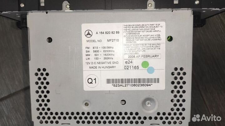 Автомагнитола audio 20 для Mercedes Benz