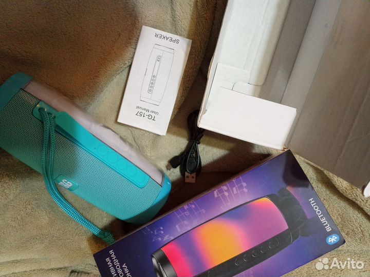 Колонка t&g tg-157 с интерактивной подсветкой