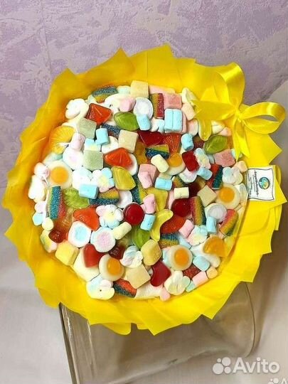 Букет из Маршмеллоу и Мармелада. Съедобные Букеты
