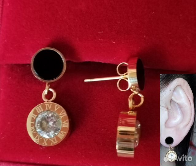 Серьги с гальваническим покрытием