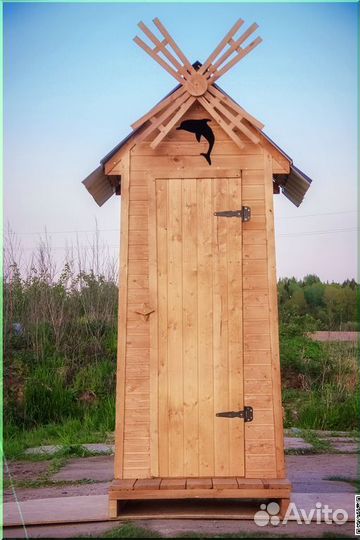 Уличный туалет деревянный JWL460