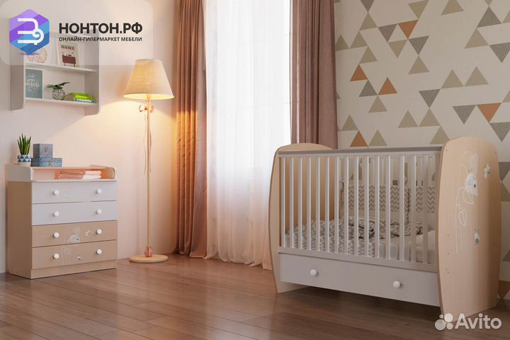 Комод French 1580 amis белый / дуб пастельный