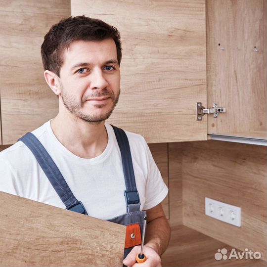 Ремонт мебельных дверей + Замена петель и роликов