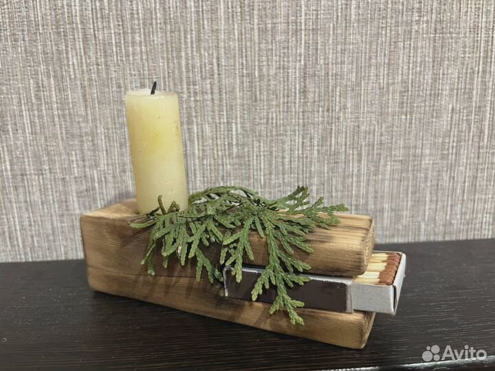 Подсвечник деревянный