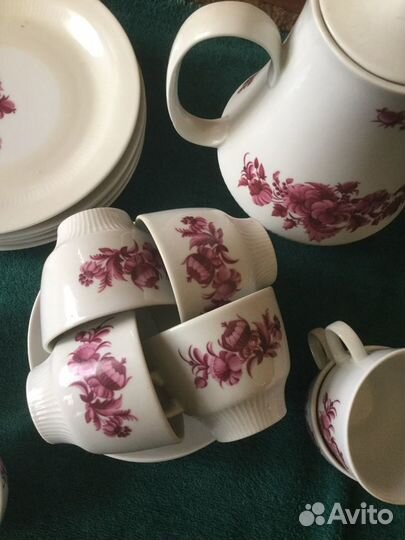 Сервиз кофейный Кольдиц из Гдр 21 предмет