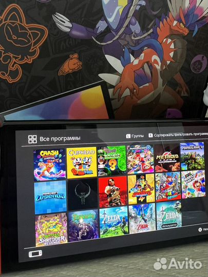 Прошитый Nintendo Switch Oled Pokemon Edition