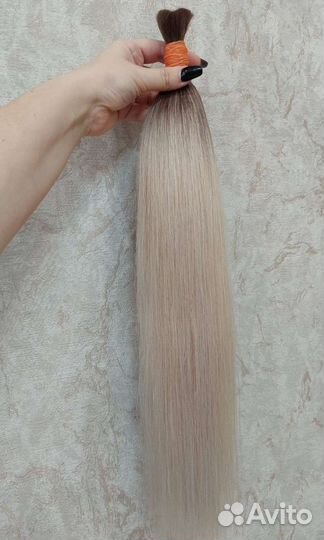 Натуральные волосы для наращивания 60см омбре