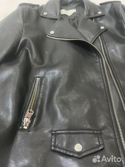 Куртка кожаная женская 46 48 черная