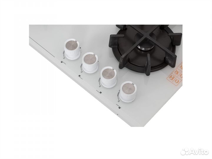 Газовая варочная панель белое стекло Италия-Турция