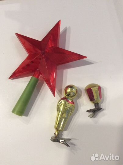 Елочные игрушки СССР на прищепке