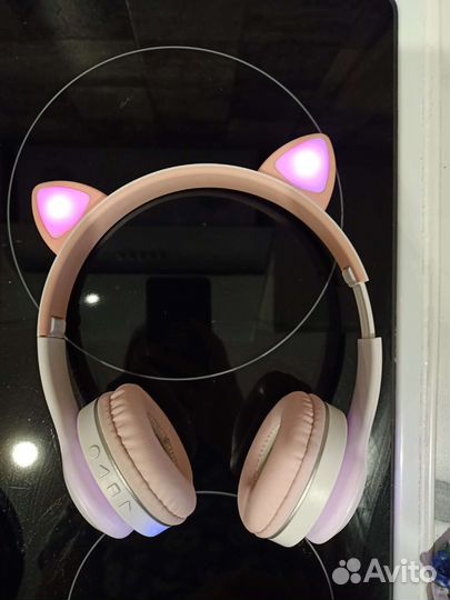 Новые Беспроводные наушники детские светящиеся