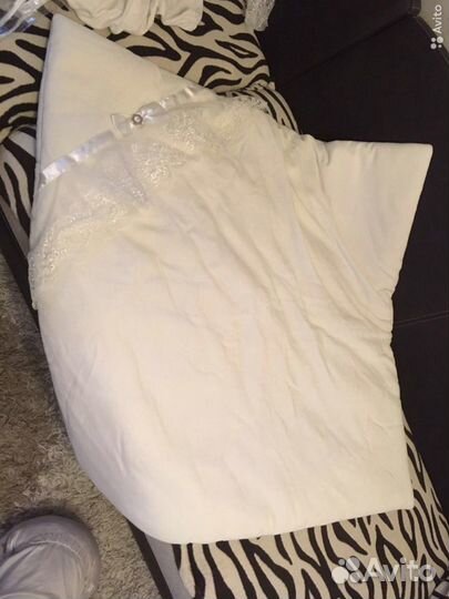 Детский зимний конверт на выписку из роддома