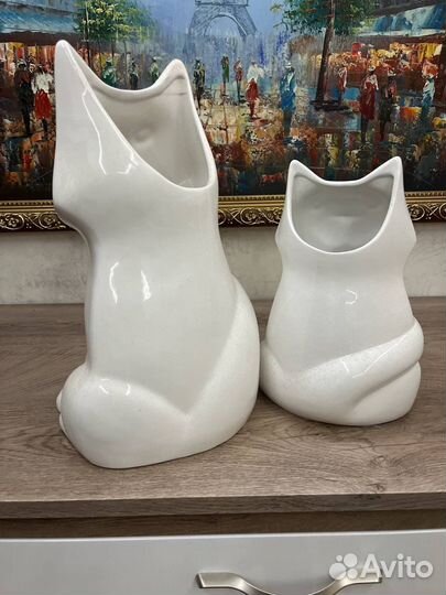 Керамическая ваза Котик