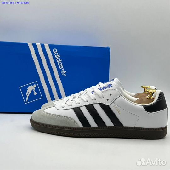 Кроссовки Adidas Samba White/Black (Арт.23132)