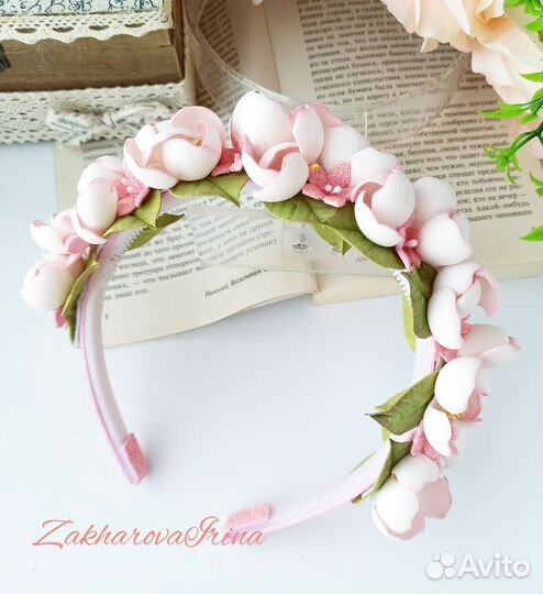 Ободок с цветами