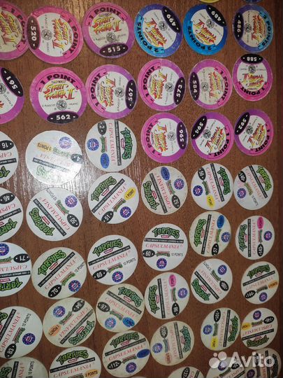 Фишки 100 штук street fighter,черепашки,мк