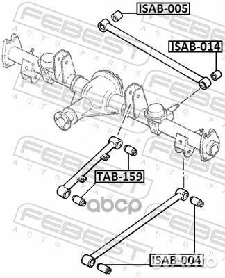 Сайлентблок рычага подвески isab014 Febest