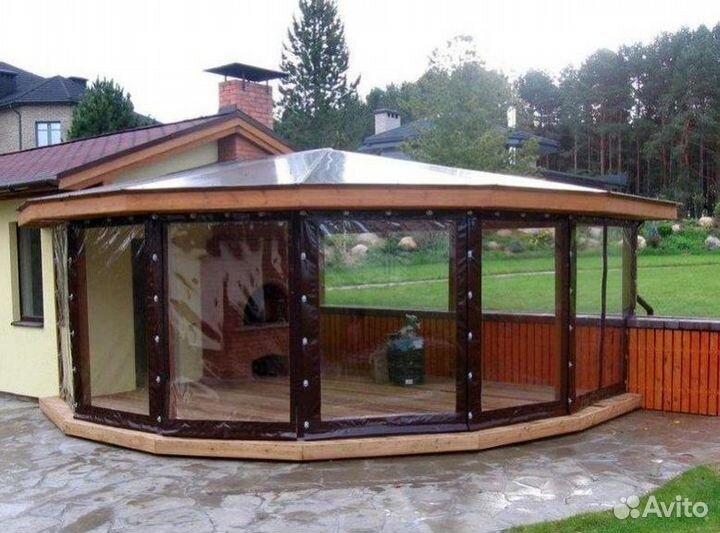 Мягкие окна для беседки