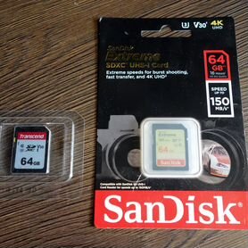 Карта памяти Sandisk extreme 64 gb