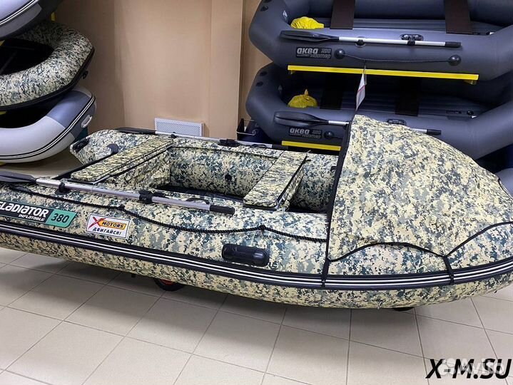 Надувная лодка gladiator E380 AIR С нднд камуфляж