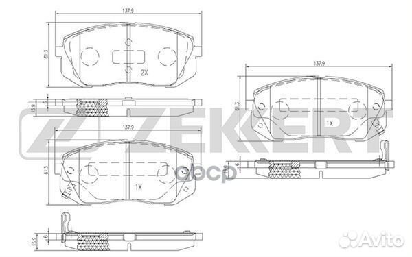 Колодки торм. диск. передн. Hyundai ix35 10- K
