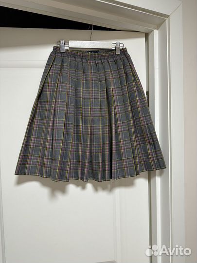 Плиссированная юбка в клетку