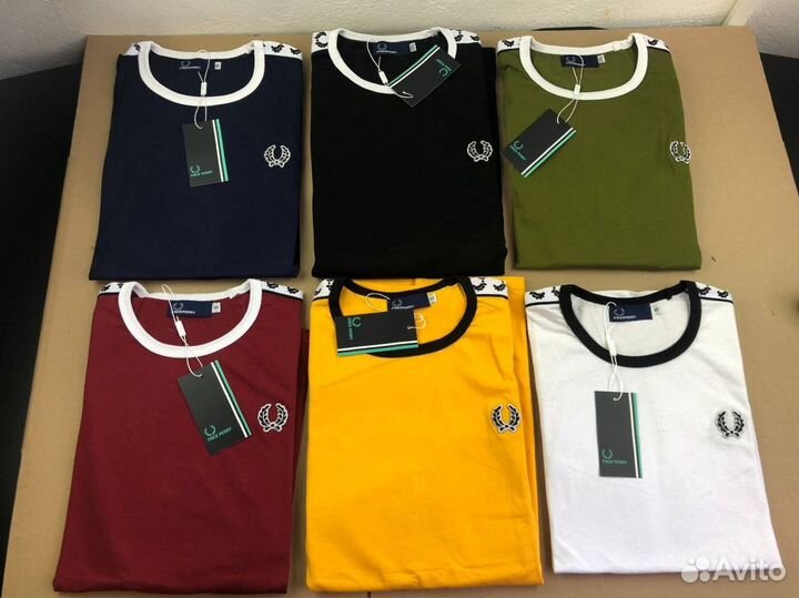 Футболка fred perry с лампасами