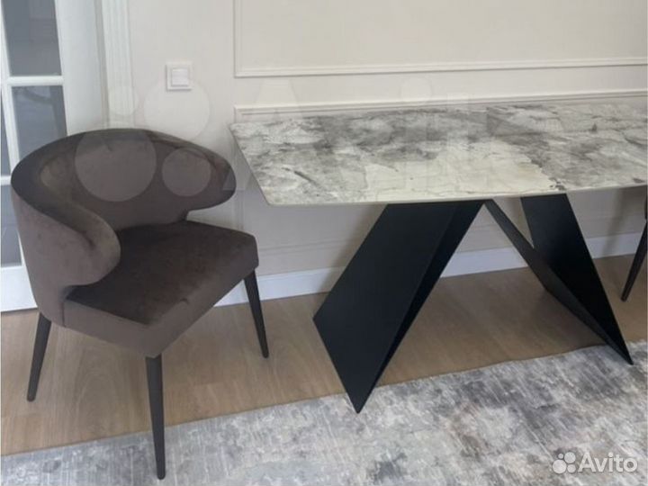 Стол из керамогранита Лофт под мрамор