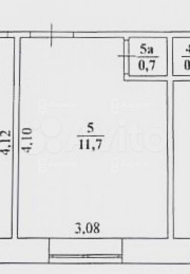 Комната 11,7 м² в 6-к., 1/5 эт.