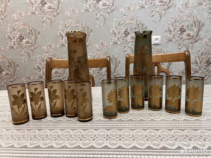 Графин со стаканами Богемия