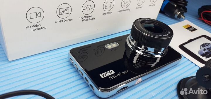 Видеорегистратор Super HD1296p 2 камеры Парктроник