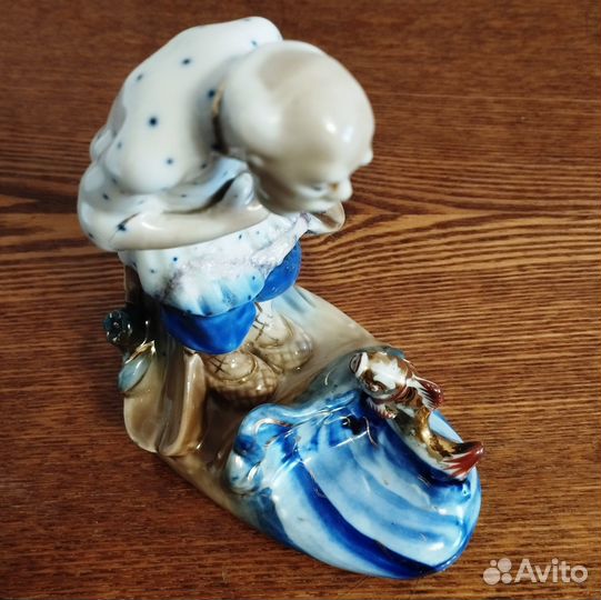 Статуэтка «Старик и Золотая рыбка», Фарфор СССР