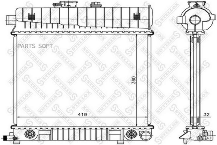 Радиатор без AC MB W202 W210 1.8-2.3 93-00