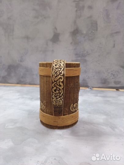Пивная кружка из бересты
