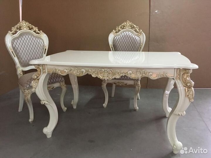 Стол обеденный Джоконда крем глянец