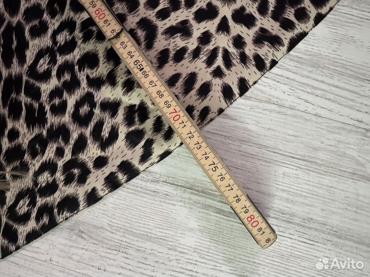 Миди шелковая юбка леопард 42