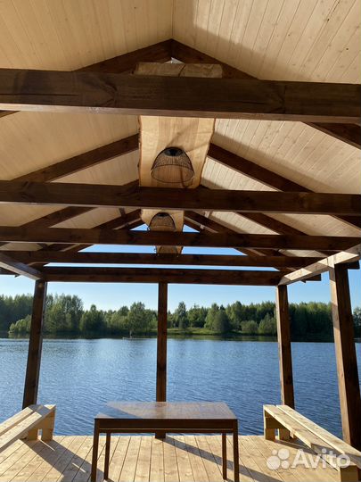 Аренда беседки на берегу озера