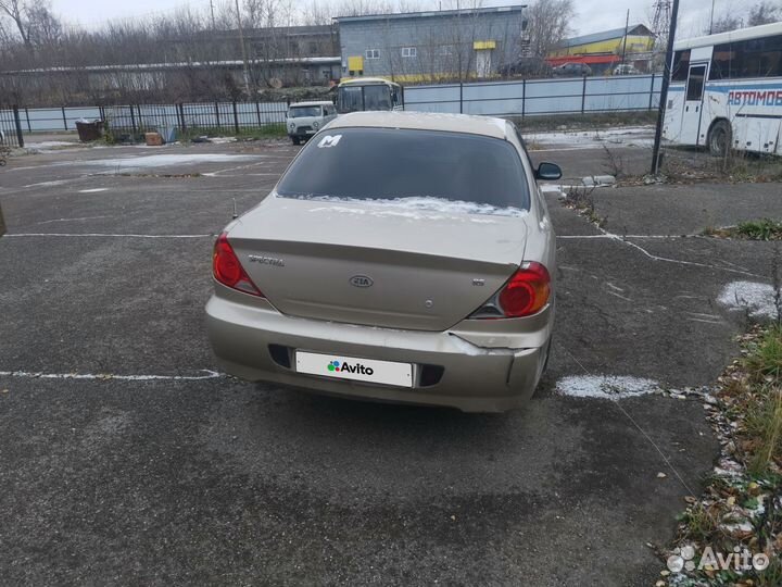 Kia Spectra 1.6 МТ, 2007, битый, 201 000 км